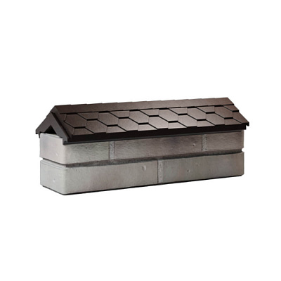 Парапет ZKING EVEREST 180х510х75мм Коричневый с посадкой на 0.5 кирпича (130мм)