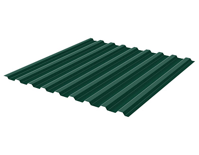 Профнастил НС-20 (МП 20) RAL6005 Зеленый мох 1150(1100)мм 0,50мм ГОСТ Стальной Бархат