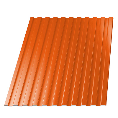 Профнастил (профлист) С-8 RAL2004 Оранжевый Апельсин ширина 1.19(1,15)м толщина 0.45мм