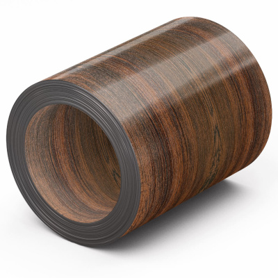 Рулон стали под дерево Античное Дерево 3D 0.45х1250мм Принтек Россия 2х сторонний отмотка