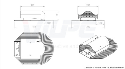 80138 Кровельный вентиль HUOPA -KTV (красный) чертеж
